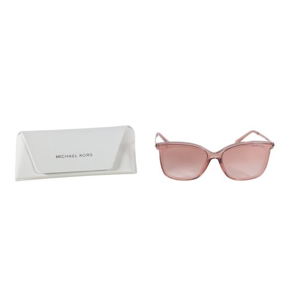 Michael Kors ZERMATT Women\'s Sunglasses-Transparent Pink / Rose Gold Mirror-NWT main image 6